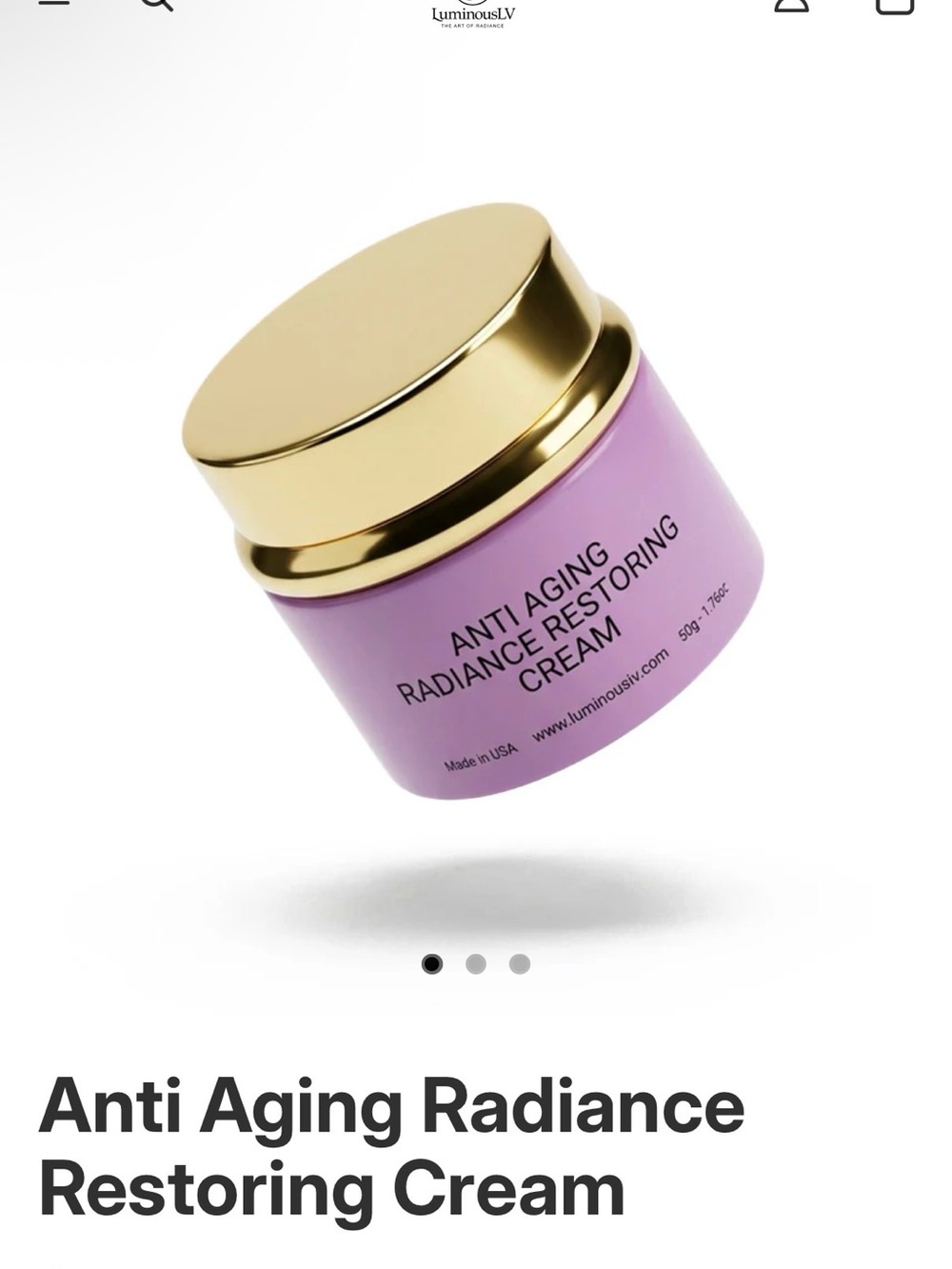 Anti-Aging Radiance Restoring Cream — Gold & Lilac